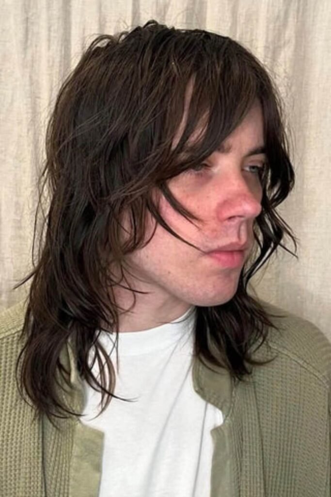 Long Shaggy Mullet for Men