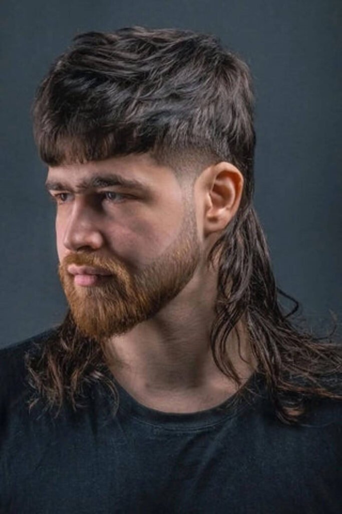 Mullet with Beard for Men